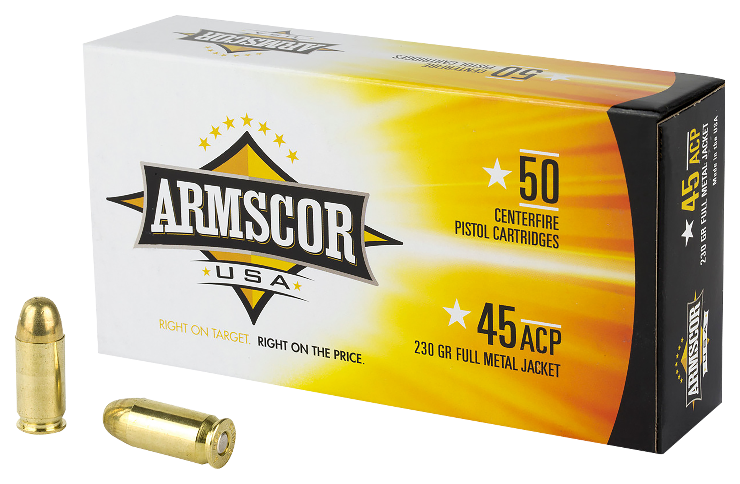 Armscor .45 ACP 230 Grain Full Metal Jacket Centerfire Handgun Ammo ...